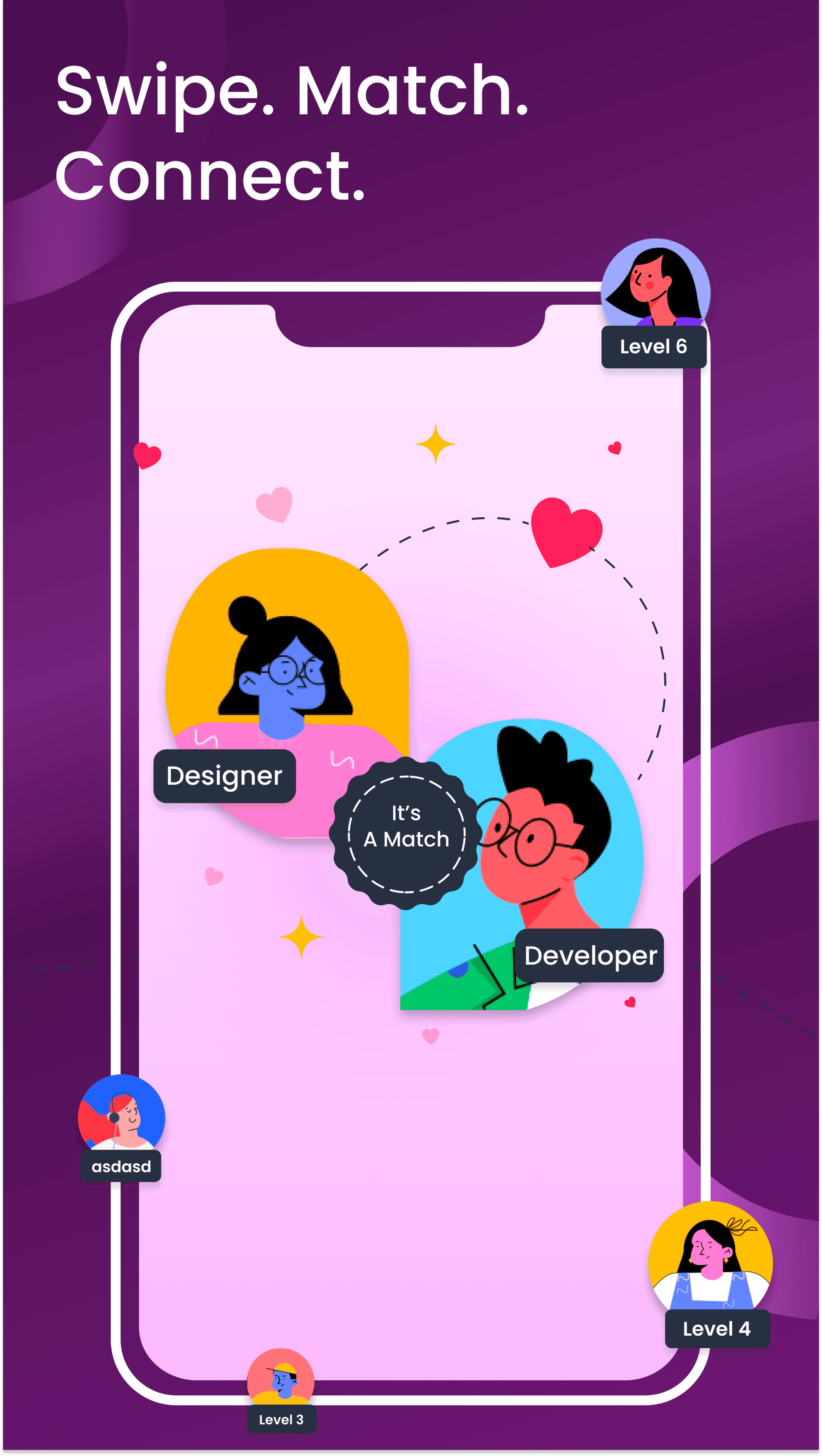 Swipe and match - video call with new friends